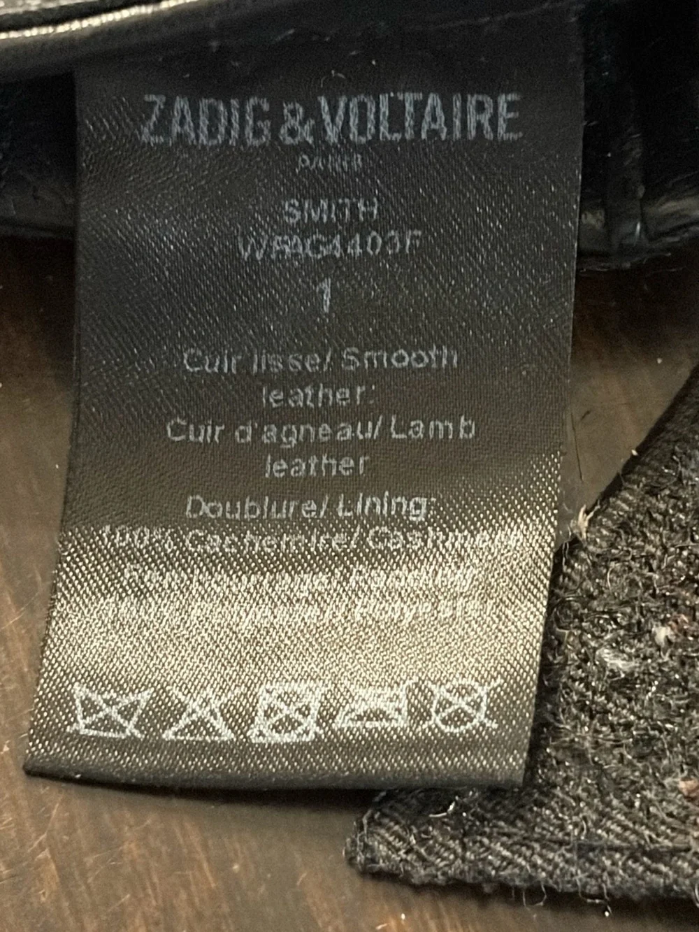 Zadig & Voltaire Black Quilted Leather women’s Gloves